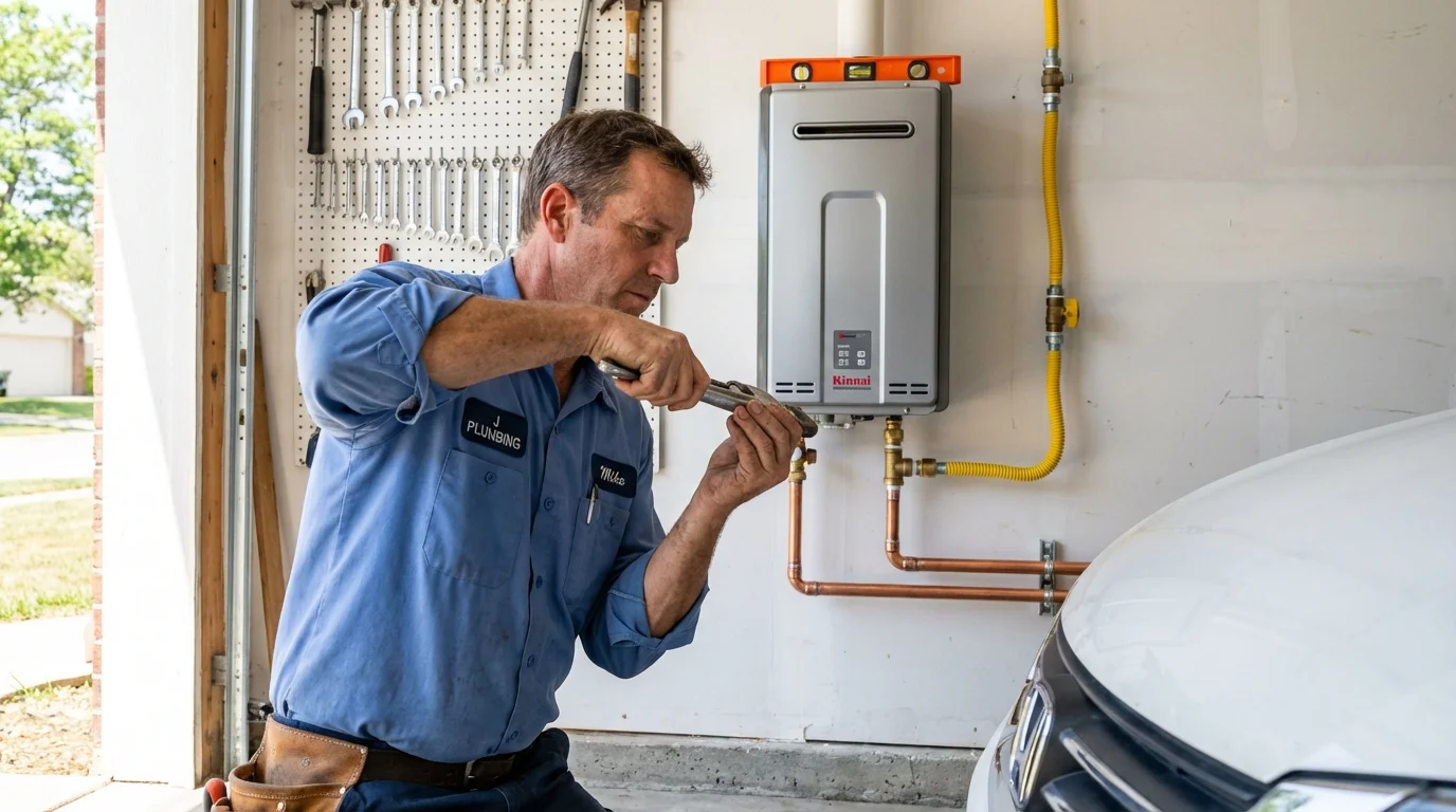 Tankless water heater installation by a Johns Plumbing LLC plumber in Mount Wolf